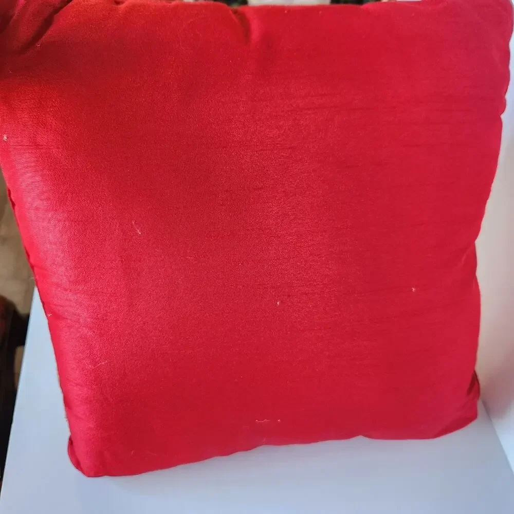 Scottie Dog Throw Pillow Scottish Terrier WOOL SILK VELVET Christmas Decor EUC!